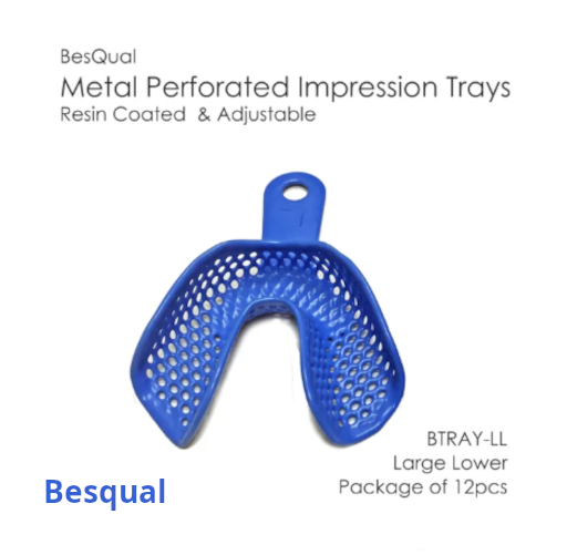 Impression Tray Metal Perforated Resin Coated BTRAY