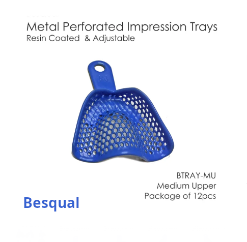 Impression Tray Metal Perforated Resin Coated BTRAY