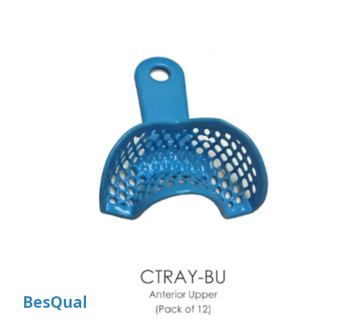 Impression Tray Metal Perforated DOUBLE Resin Coated - CTRAY