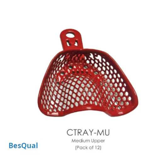 Impression Tray Metal Perforated DOUBLE Resin Coated - CTRAY
