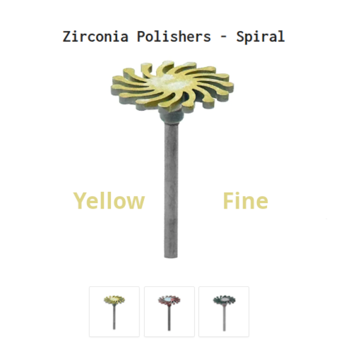 Zirconia Flexible Spiral Polisher 0 20.3 x 1.2mm
