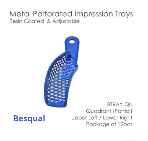 Impression Tray Metal Perforated Resin Coated BTRAY