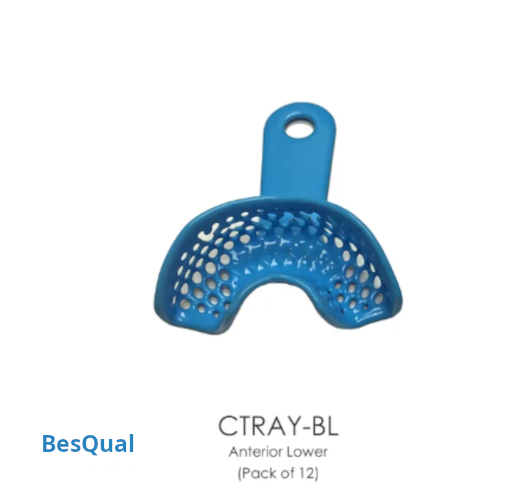 Impression Tray Metal Perforated DOUBLE Resin Coated - CTRAY
