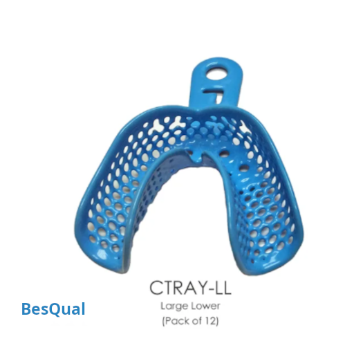 Impression Tray Metal Perforated DOUBLE Resin Coated - CTRAY