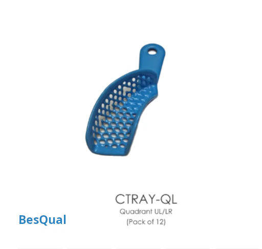 Impression Tray Metal Perforated DOUBLE Resin Coated - CTRAY