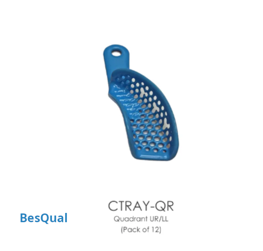 Impression Tray Metal Perforated DOUBLE Resin Coated - CTRAY