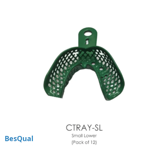 Impression Tray Metal Perforated DOUBLE Resin Coated - CTRAY