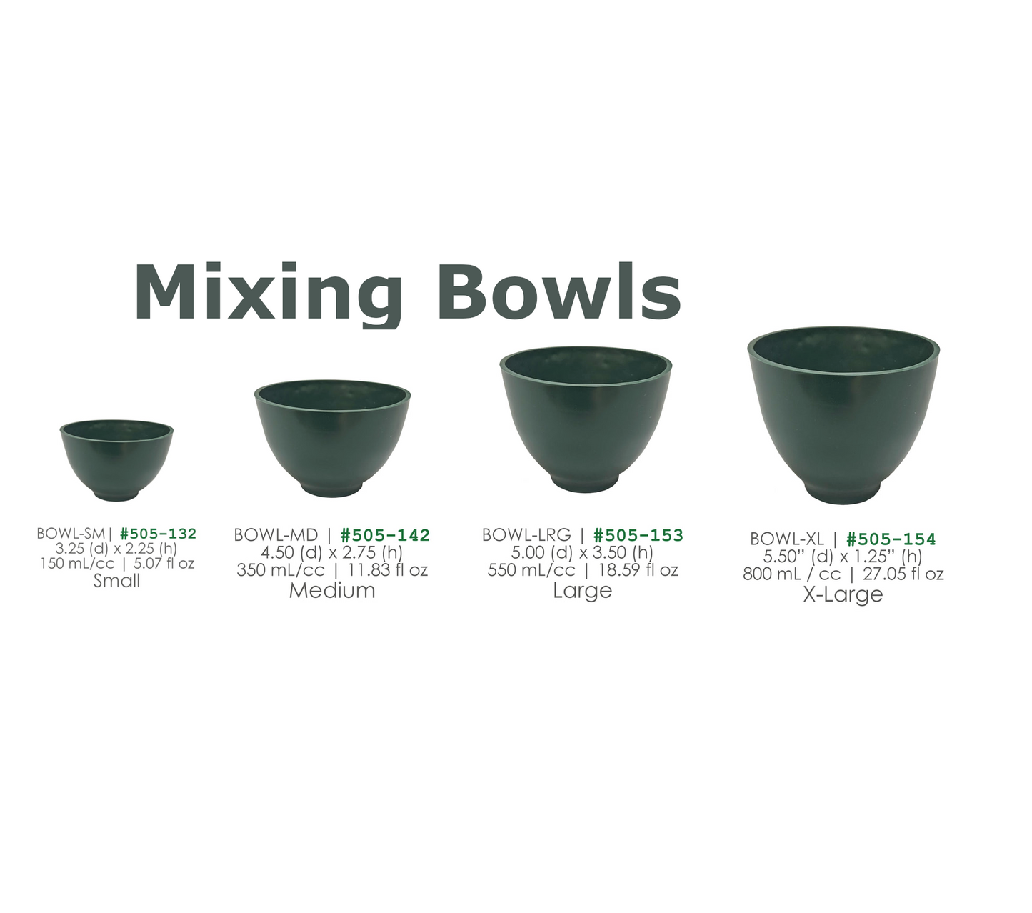Bowl Green Silicon Flexible for mixing