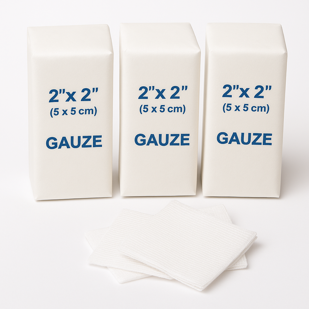 COTTON GAUZE NON STERILE 2x2 4ply House Brand