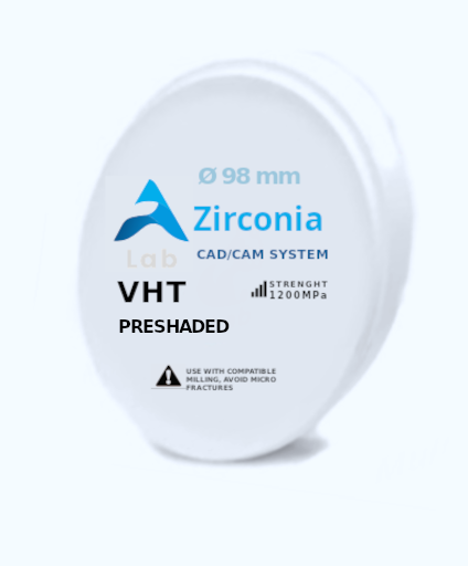 Zirconia VHT Very High Translucency Ø 098mm Pre Shaded Colors